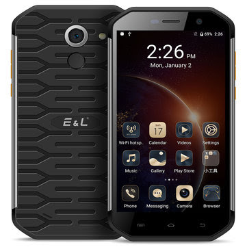 E&L S60 Global Version 5.5 Inch IP68 Waterproof Dustproof 3GB RAM 64GB ROM MT6753 4G Smartphone - Black 