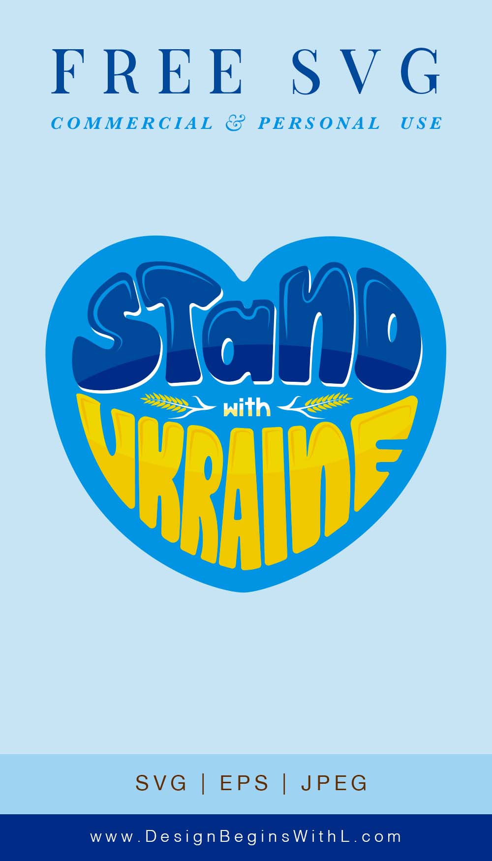 Stand With Ukraine Heart