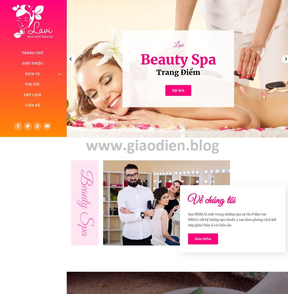 Template Blogspot dịch vụ Spa Salon