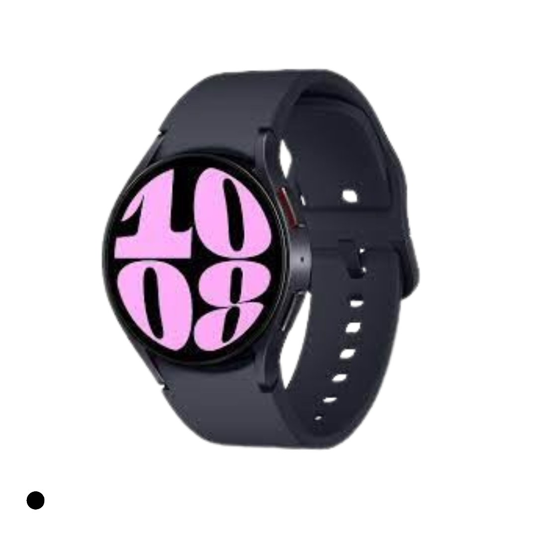 Graphite-colored Samsung Galaxy Watch 6 44mm Smartwatch with HR Zones, Sleep Coaching, and Heart Monitor