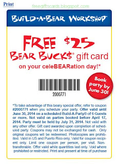 Free Printable Build-A-Bear Coupons