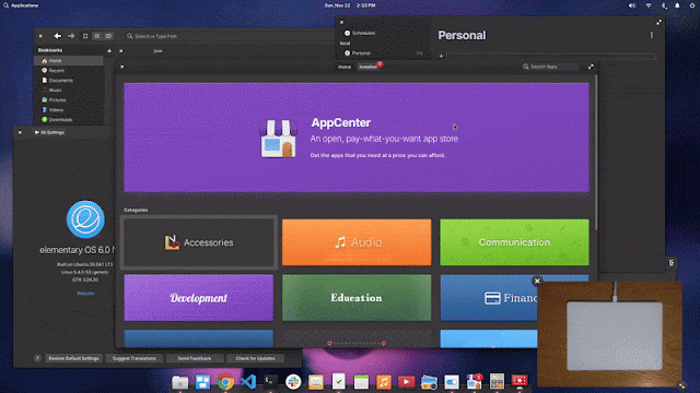 multi-touch gesture elementary os