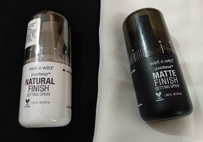 Make up setting spray wet n wild, photofocus matte finish and natural finish