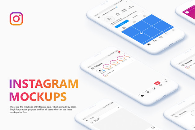 Free Download Instagram UI Mockups Free Download Instagram UI Mockups