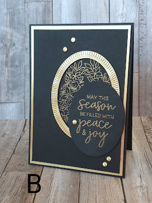 Framed florets stampin up elegant Christmas card