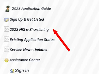 2023 NIS e-Shortlisting: Step by Step to Check Your name Or Application Status