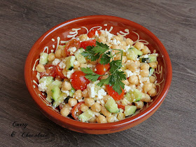 Ensalada mediterránea de garbanzos – Mediterranean chickpea salad