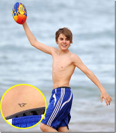 Tattoo of Justin Bieber