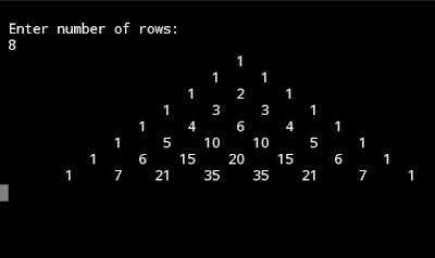 C program to print triangle.Pascal's triangle,pyramid - My CS Tutorial