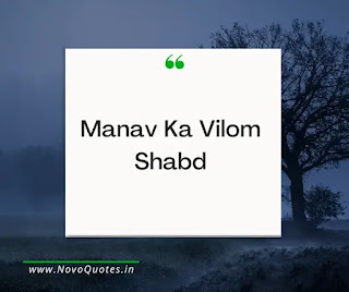 Manav Ka Vilom Shabd