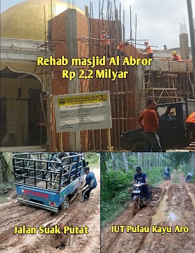 Banyak Jalan rusak, Pemkab Muaro Jambi hamburkan Dana Rehab Masjid Al - Abror 2,2 Milyar