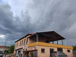 Storm clouds over the school