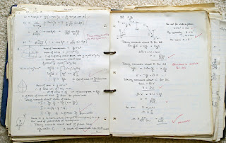 Handwritten math in binder