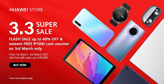 Get Up to 40% Discounts and Loads of Gadget Freebies at Huawei’s 3.3 Sale Event via Huawei Store, Shopee and Lazada