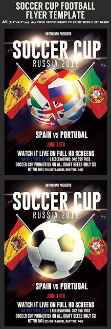  Football World Cup 2018 Flyer Template