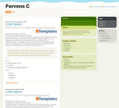 Fervens C  Blogger Template