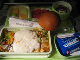 EVA Air - economy class meal #1 - Mapo tofu