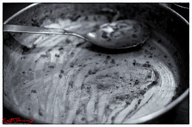 The empty pan, all gone!  Scampi gnocchi at Trattoria Da Oscar Monterosso al Mar. Photo by Kent Johnson