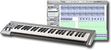 Keystation 49-Key Entry-Level USB MIDI Controller with Session Recording Software