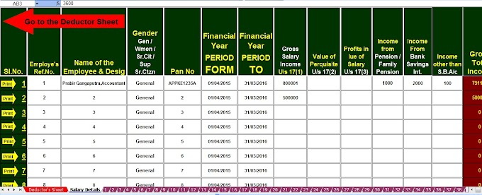 Prepare at a time Automated 100 employees Form 16 Part A&B for FY 2016-17 with Rebate u/s 87A up to Rs. 5000/-