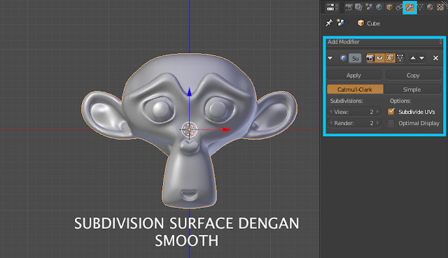 Gambar untuk membuat Subdivision Surface.