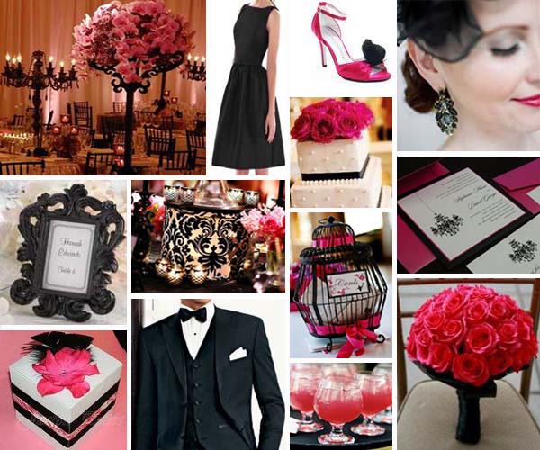 Pink and Black Wedding by Sunny Ravanbach 