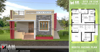 26 X 36 SIZE BUDGET HOUSE ELEVATION