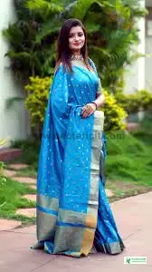 Blue Saree Pics, Photos, Pictures - Blue Saree Designs and Prices - blue saree pic - NeotericIT.com - Image no 8