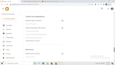 tampilan dashboard GSC