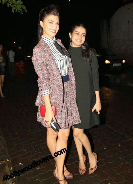 Jacqueline Fernandez snapped at Olive Bar party in Mumbai
