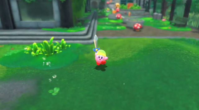 Sword Kirby and the Forgotten Land Nintendo Switch 3D platformer