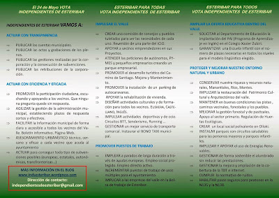 Programa Electoral 2015 Independientes de Esteribar