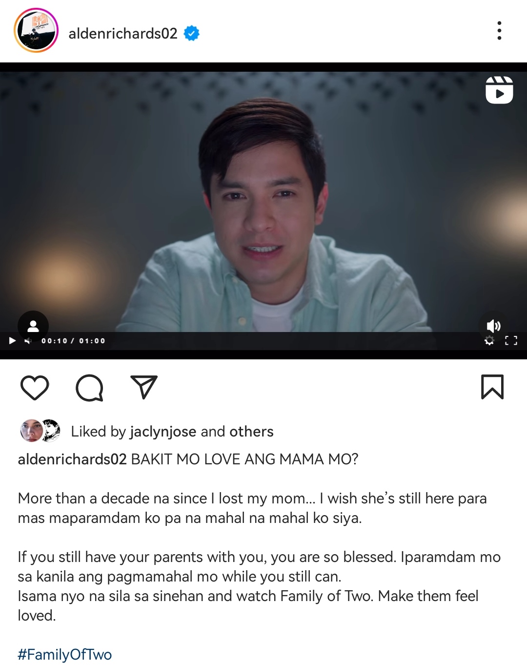 Fashion PULIS: Insta Scoop: Alden Richards Remembers Mom Via Clip from ...