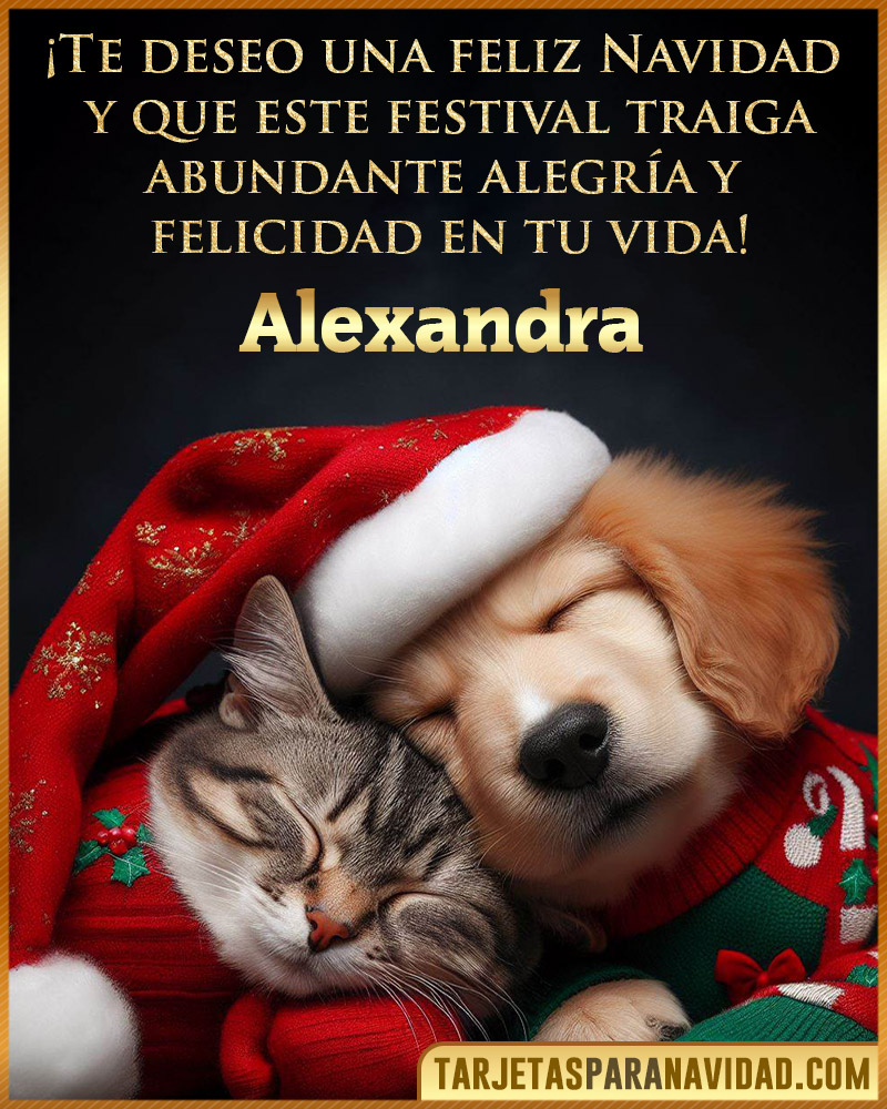 Postales de navidad para Alexandra