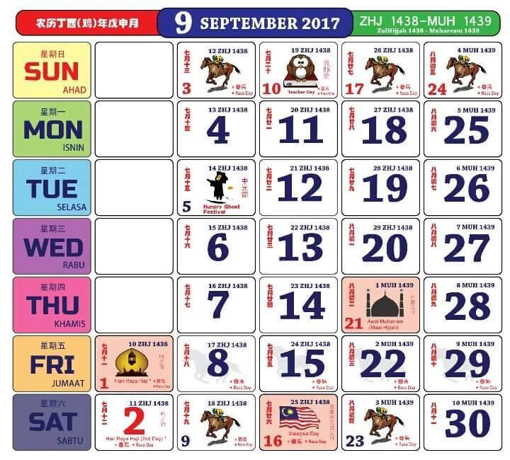 Kalendar Kuda 2018 Malaysia dan Senarai Cuti Panjang 