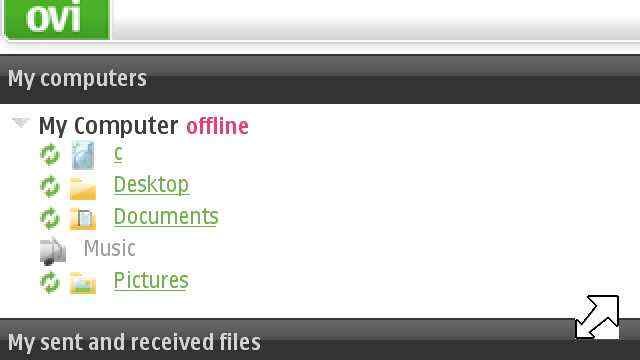 Files On Ovi Screenshot