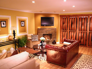 warm living room interior design