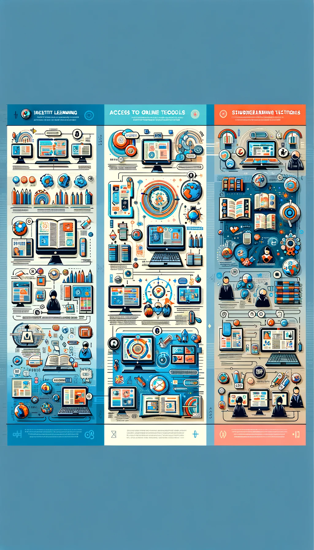 Uses of computer in education infographics