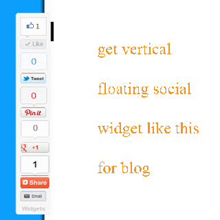 floating social widget for blog