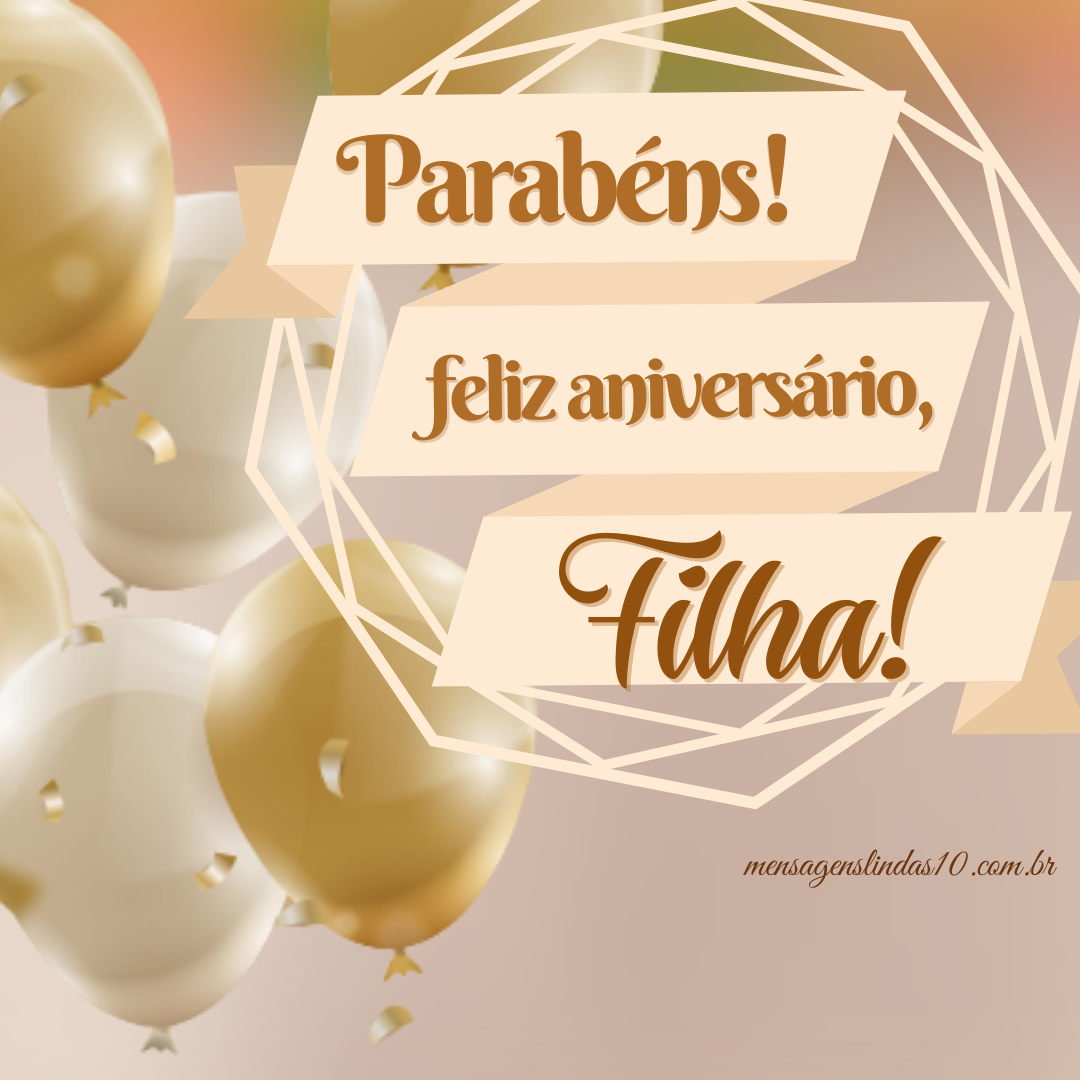 mensagem de aniversário para filha