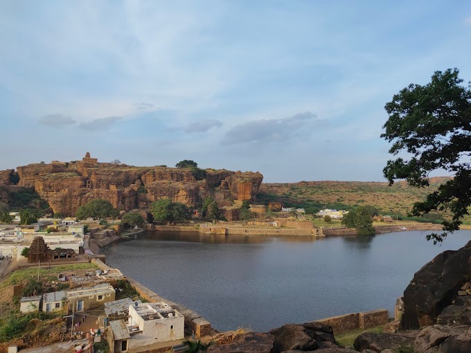 View from Badami cave temple