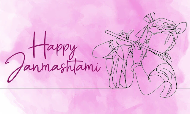 Cute Krishna Drawing Janmashtami Images