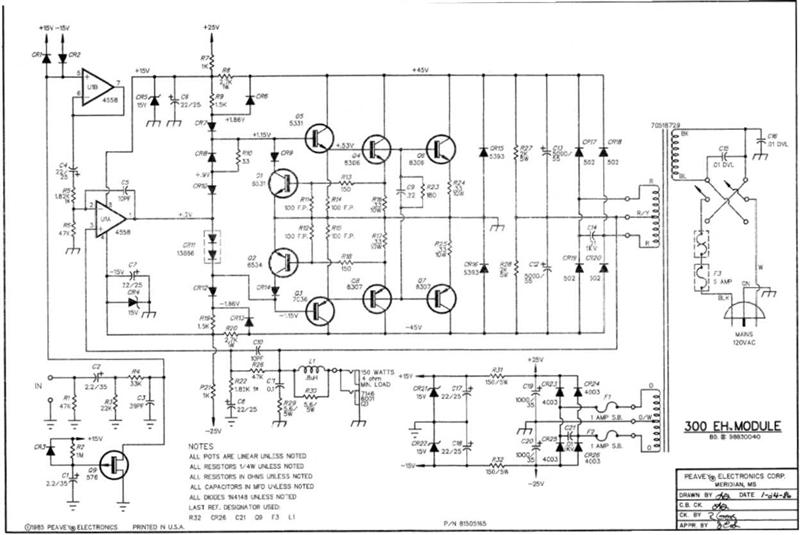 skema power amplifier gitar  peavy DELTA share