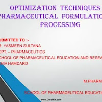 Optimization Techniques In Pharmaceutical Formulation And Processing PDF | PPT