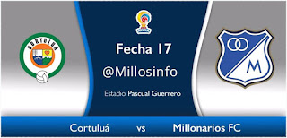 En vivo Cortuluá vs Millonarios - Liga Águila II 2017