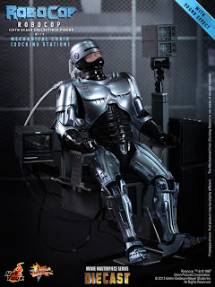 Hot Toys 1/6 Scale Robocop MMS Diecast 12" Figure with Mechanical Chair (Docking Station)