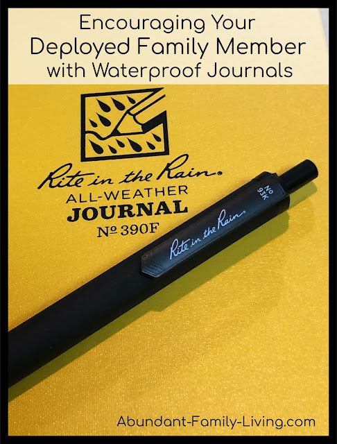 Encouraging Your Deployed Family Member Using Waterproof Journals