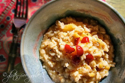 Roasted acorn squash risotto - glguten-free + vegan