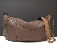 Sac Galliane cuir vintage marron Matières à réflexion