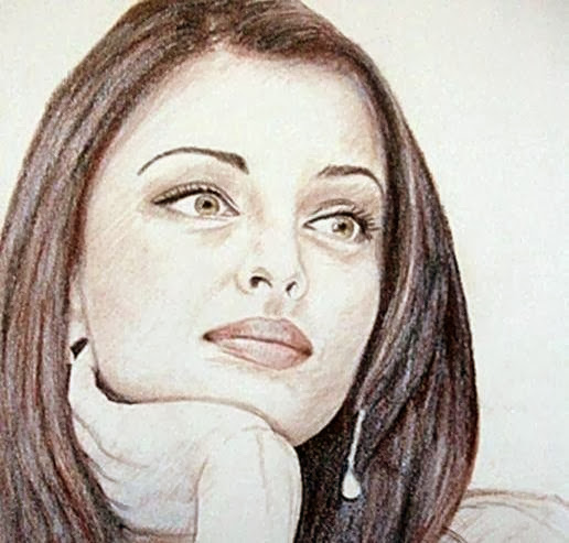 Aishwarya Rai Portrait Colour Derwing HD Wallpaper Free